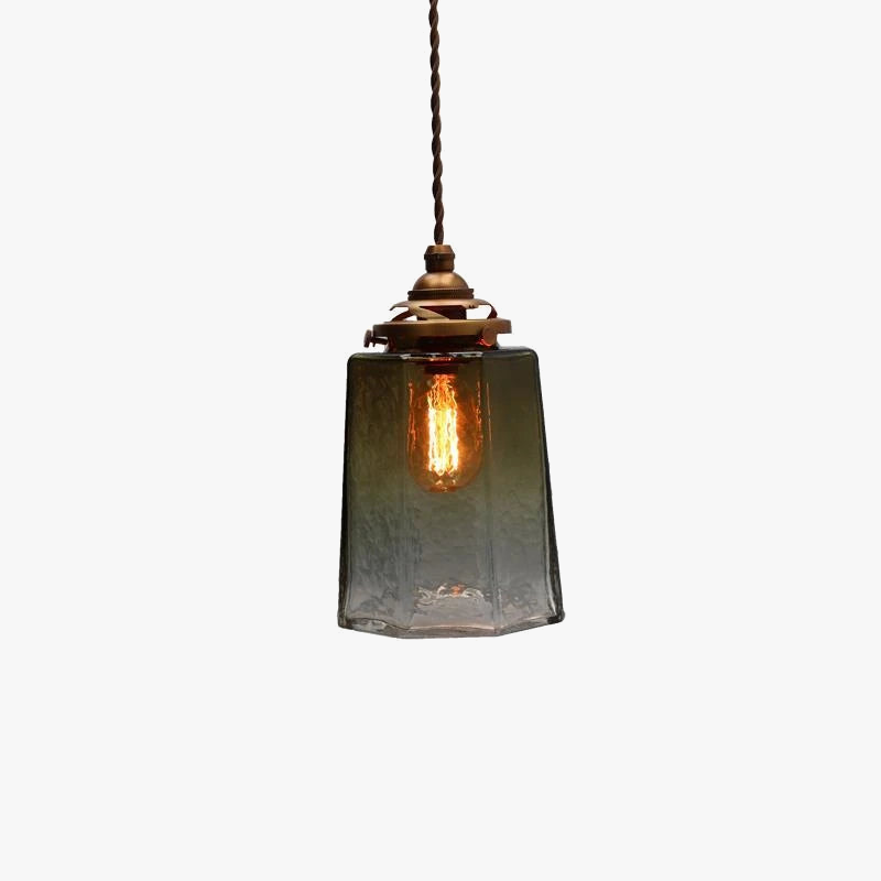 suspension de luxe en verre et cuivre luminaire antique décoratif