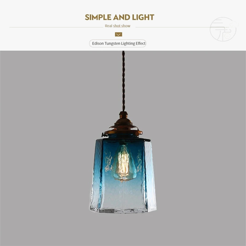 suspension de luxe en verre et cuivre luminaire antique décoratif