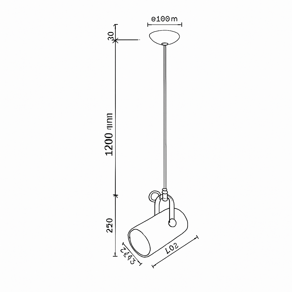 Suspension de spot en aluminium de couleur