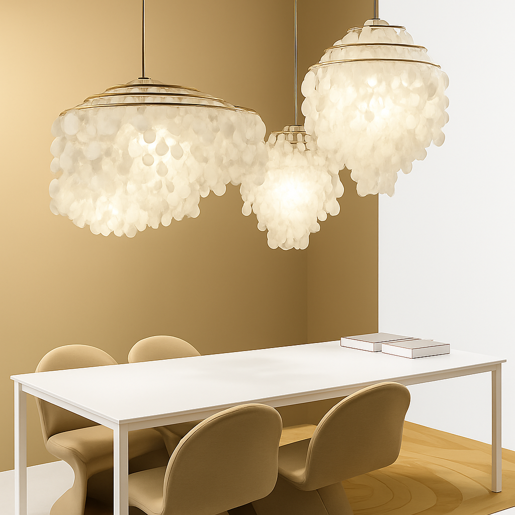 suspension design coquille italienne pour restaurant et intérieur