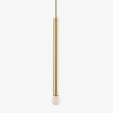 Suspension design cylindre doré à LED Simple
