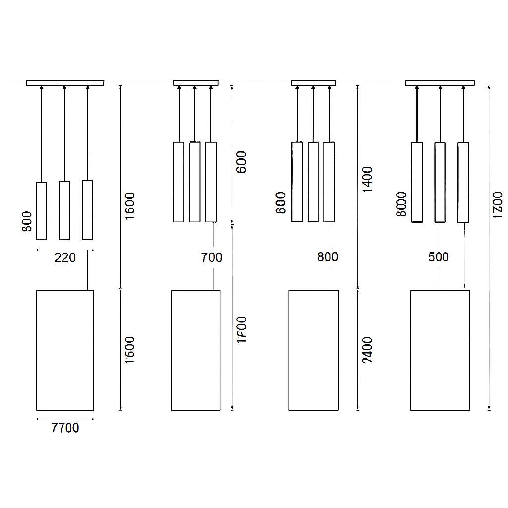 Suspension design cylindrique à LED Cob