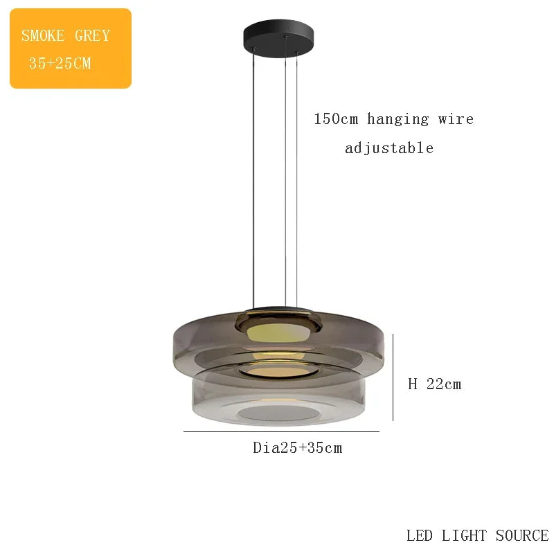 suspension design danois bohème abat-jour en verre pour tables basses