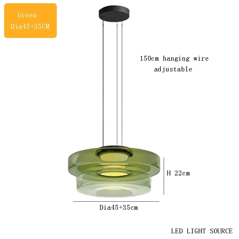 suspension design danois bohème abat-jour en verre pour tables basses