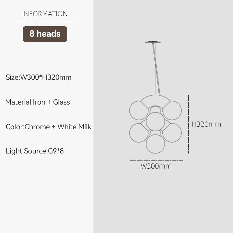 suspension design en forme de raisin pour intérieur moderne
