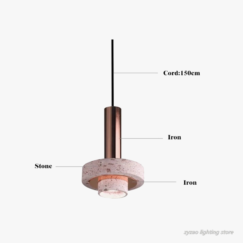 suspension design en pierre pour intérieur créatif et élégant