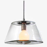 Suspension design en verre à LED triangle
