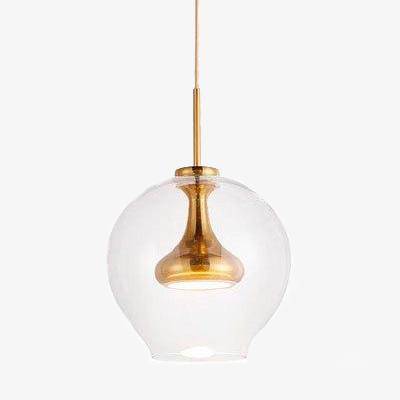 Suspension design en verre arrondi à LED Glass