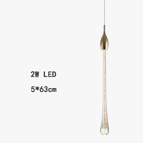 suspension design en verre en forme de gouttelettes d'eau élégante