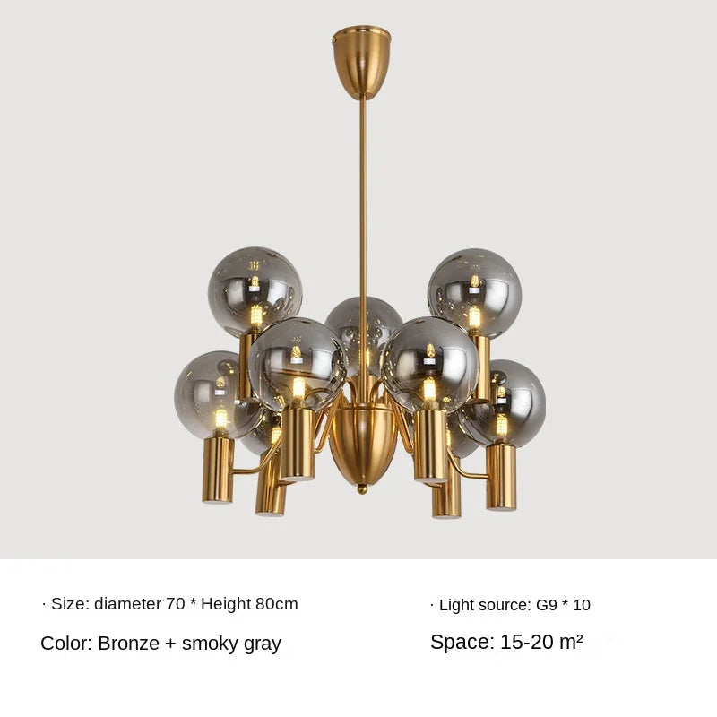 suspension design en verre pour décoration intérieure moderne