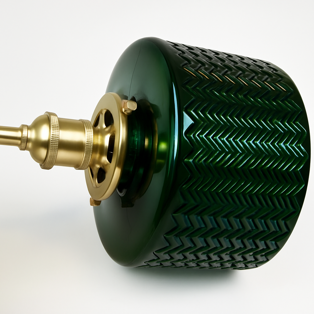 Suspension design en verre vert minimaliste japonais
