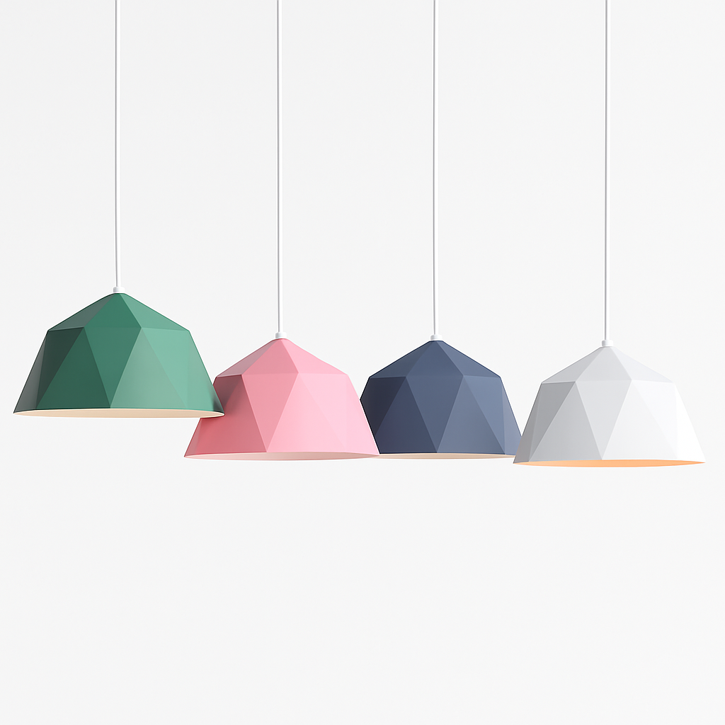 Suspension design géométrique polygonale de couleur Diamond