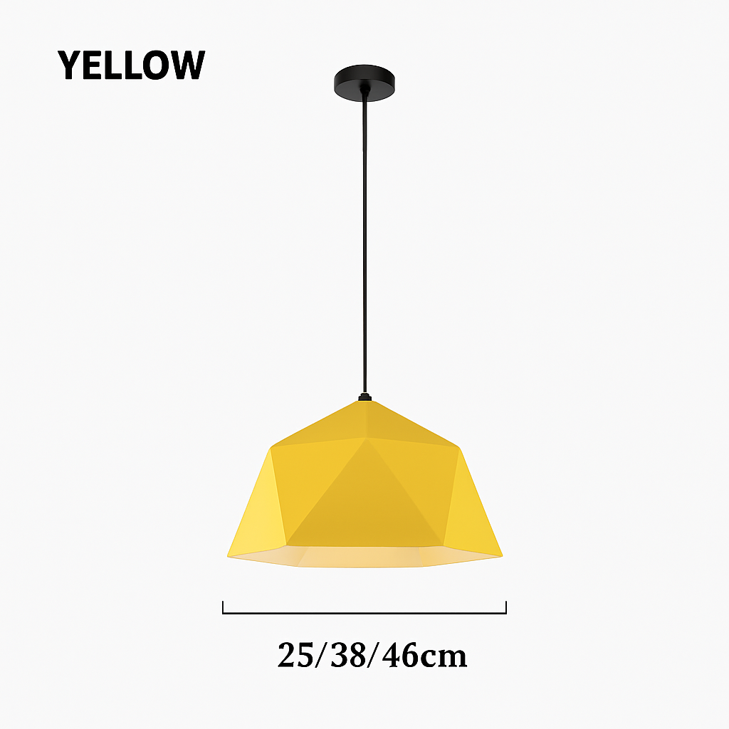 Suspension design géométrique polygonale de couleur Diamond