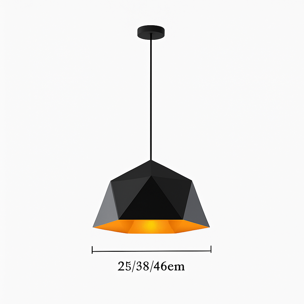 Suspension design géométrique polygonale de couleur Diamond
