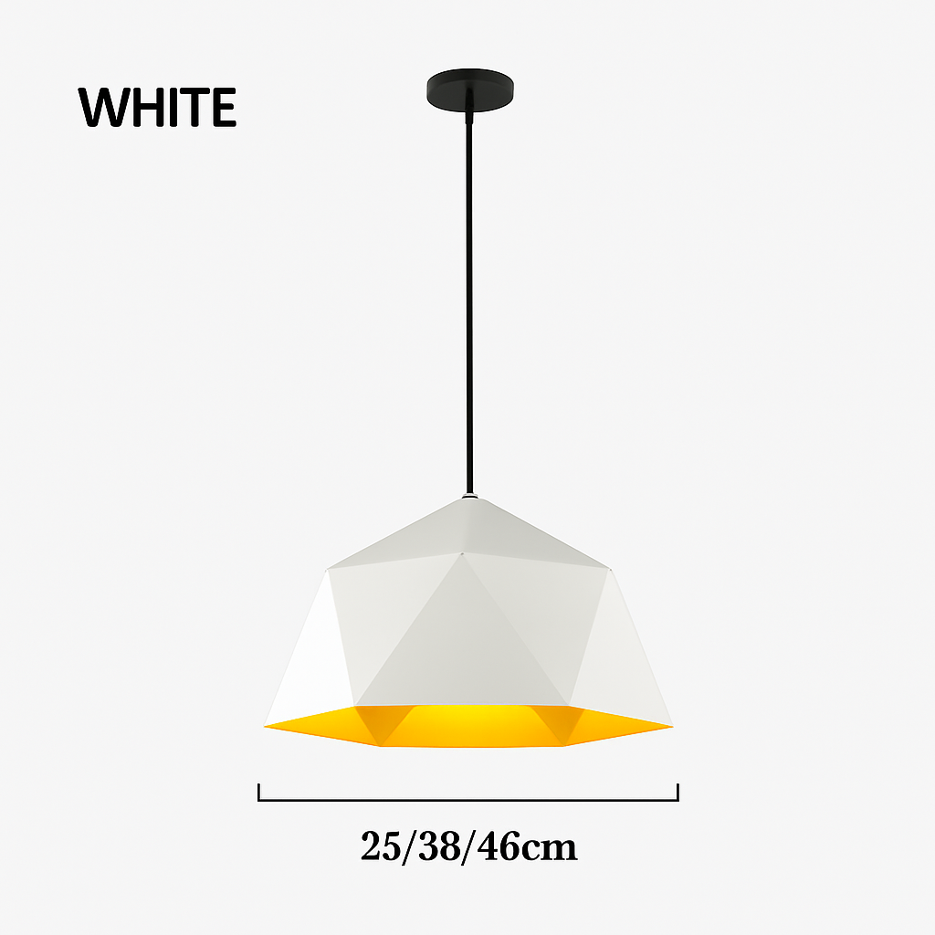 Suspension design géométrique polygonale de couleur Diamond