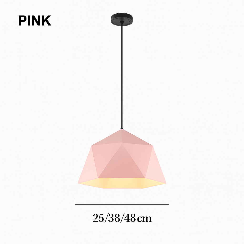 Suspension design géométrique polygonale de couleur Diamond