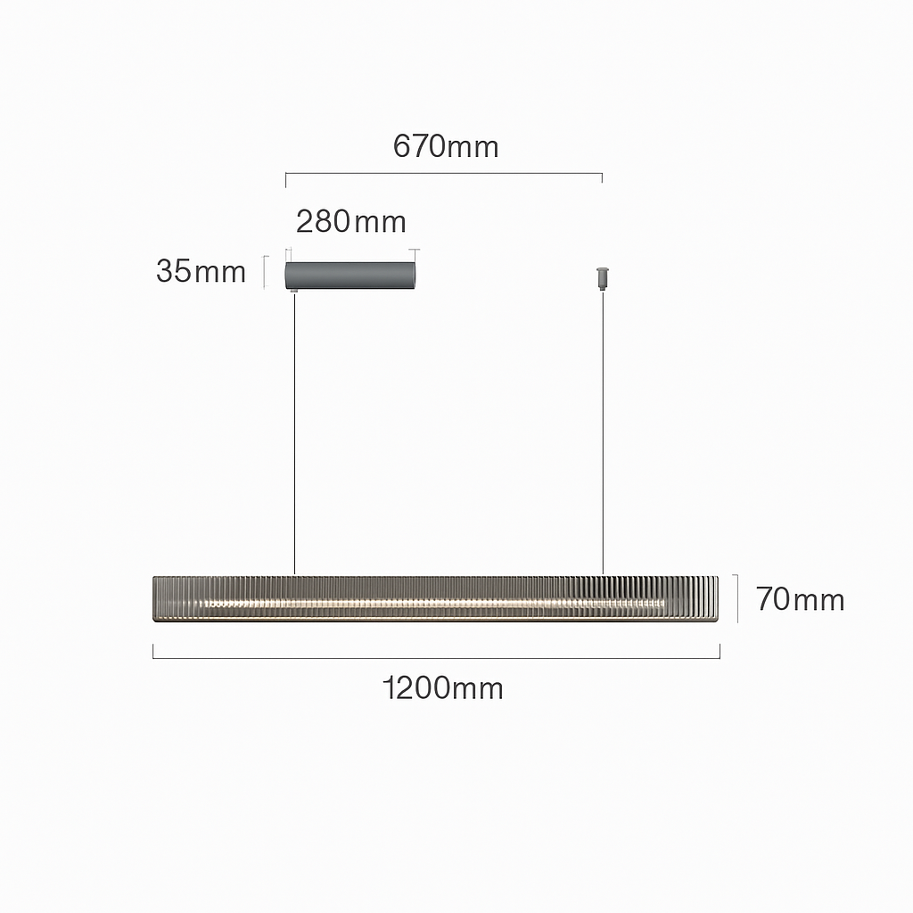 Suspension Design Haut de Gamme Minimaliste en verre