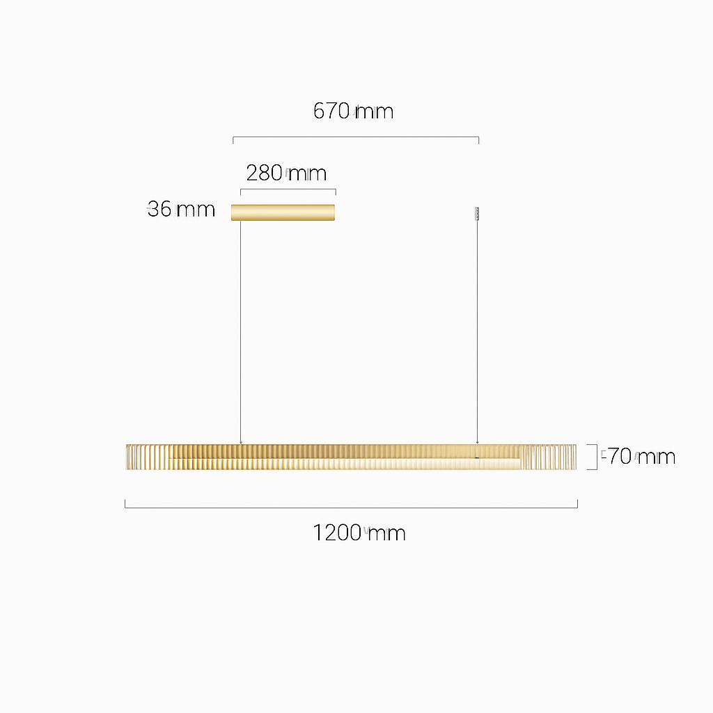 Suspension Design Haut de Gamme Minimaliste en verre