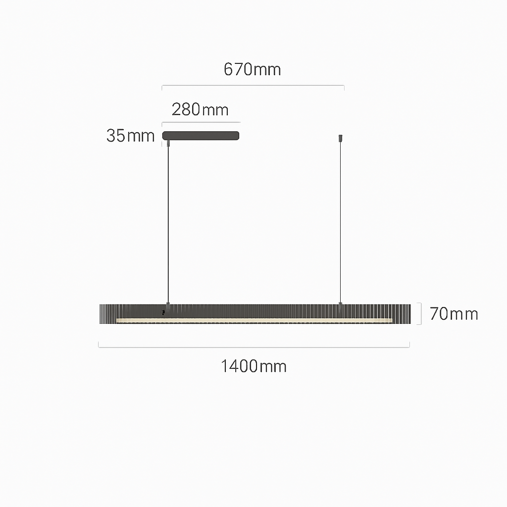 Suspension Design Haut de Gamme Minimaliste en verre