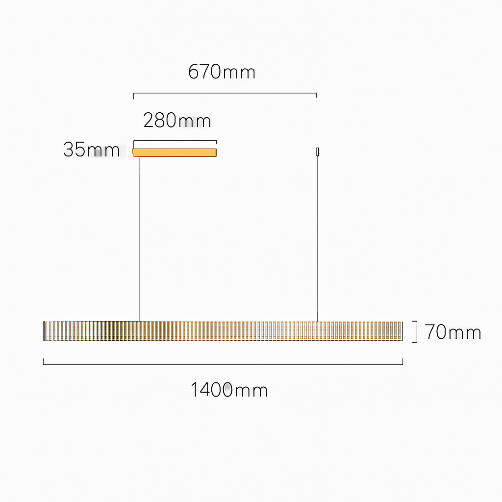 Suspension Design Haut de Gamme Minimaliste en verre