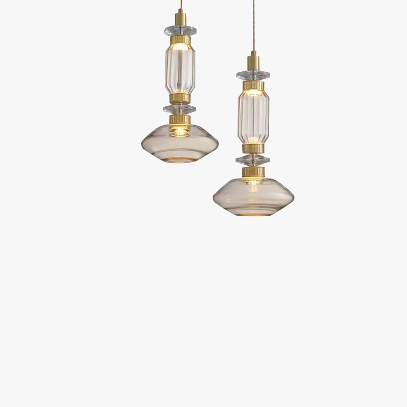 suspension design italienne en verre pour intérieur élégant