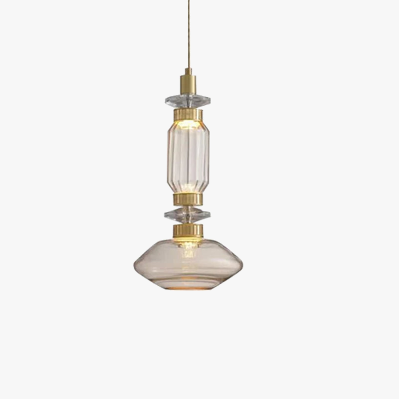 suspension design italienne en verre pour intérieur élégant