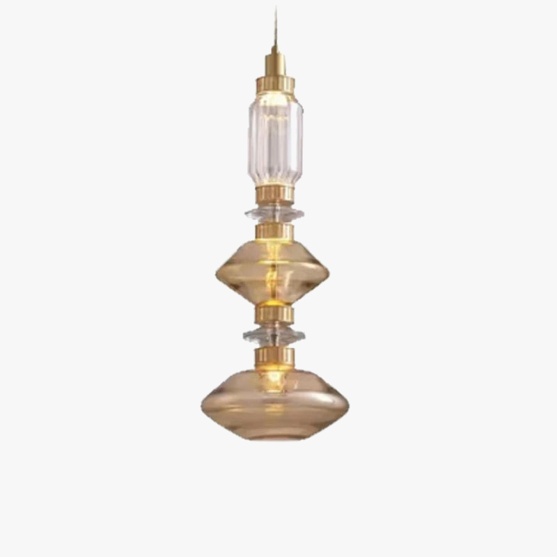 suspension design italienne en verre pour intérieur élégant