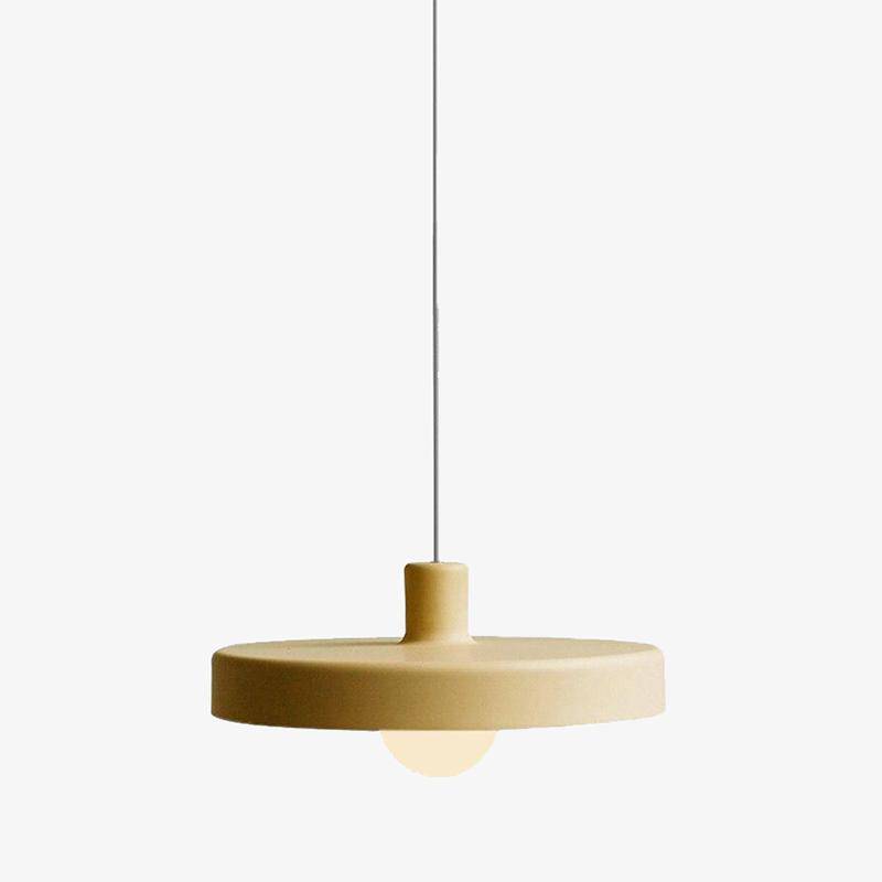 Suspension design LED à plat en métal coloré Loft