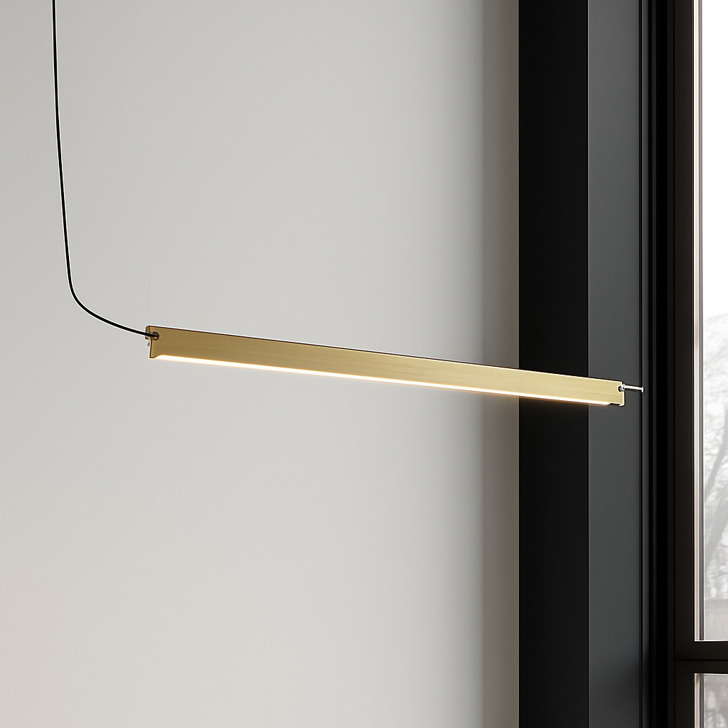 Suspension design à LED allongée en métal Loft