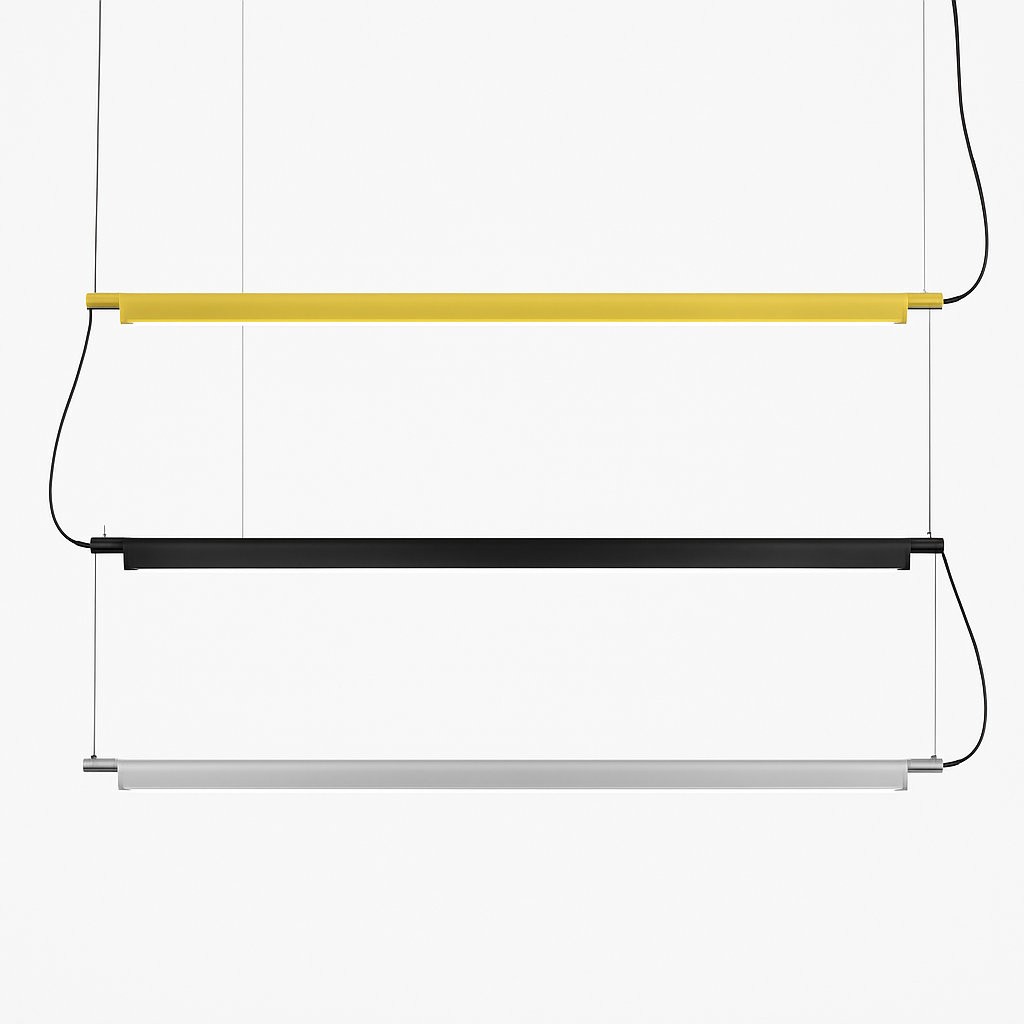 Suspension design à LED allongée en métal Loft