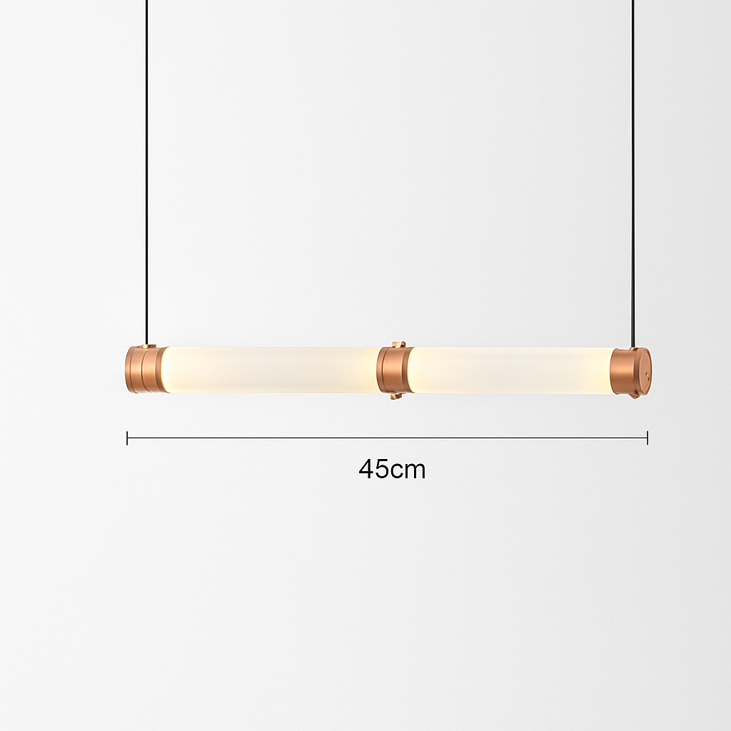 Suspension design à LED allongée en verre aux formes ovales Luxury