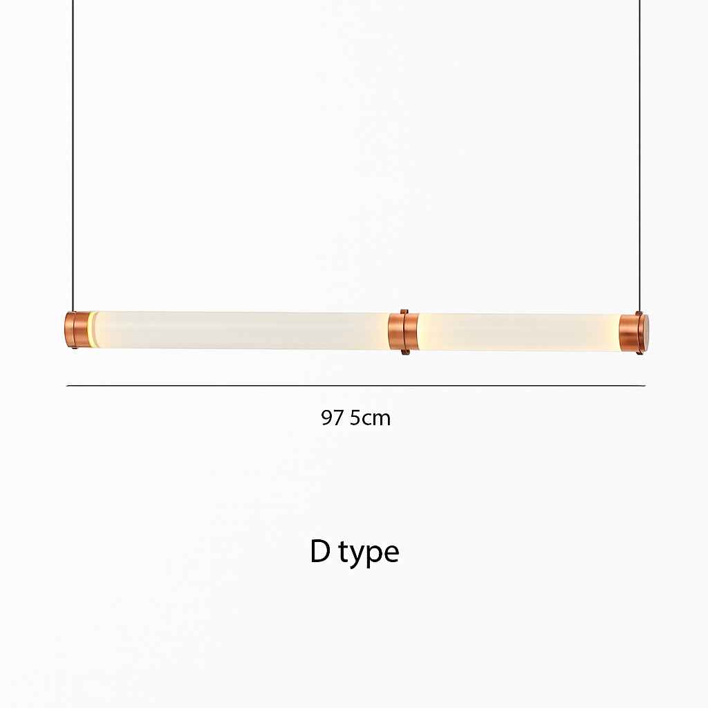 Suspension design à LED allongée en verre aux formes ovales Luxury