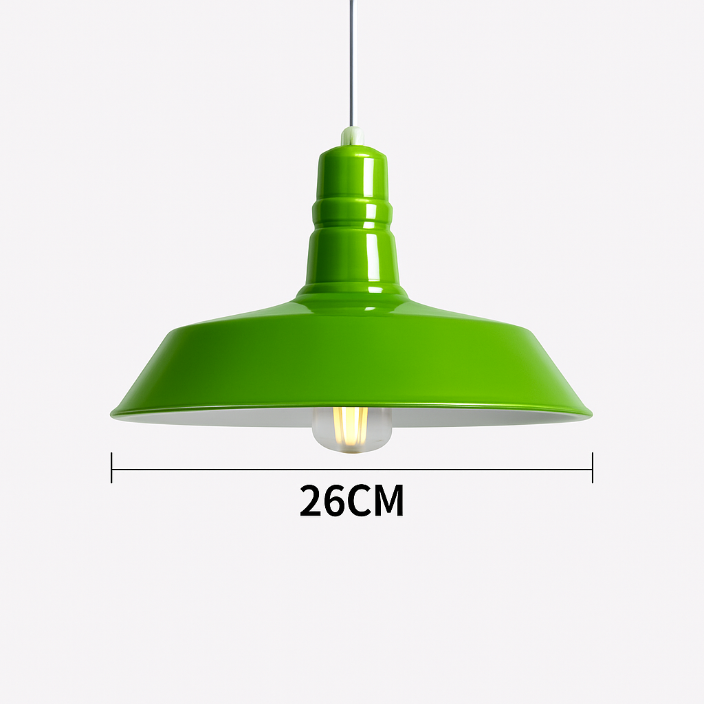 Suspension design LED avec abat-jour macaron coloré Loft