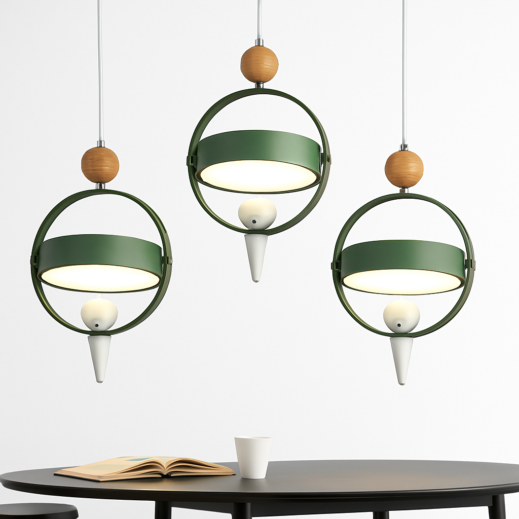 Suspension design LED avec petit oiseau suspendu Bessie