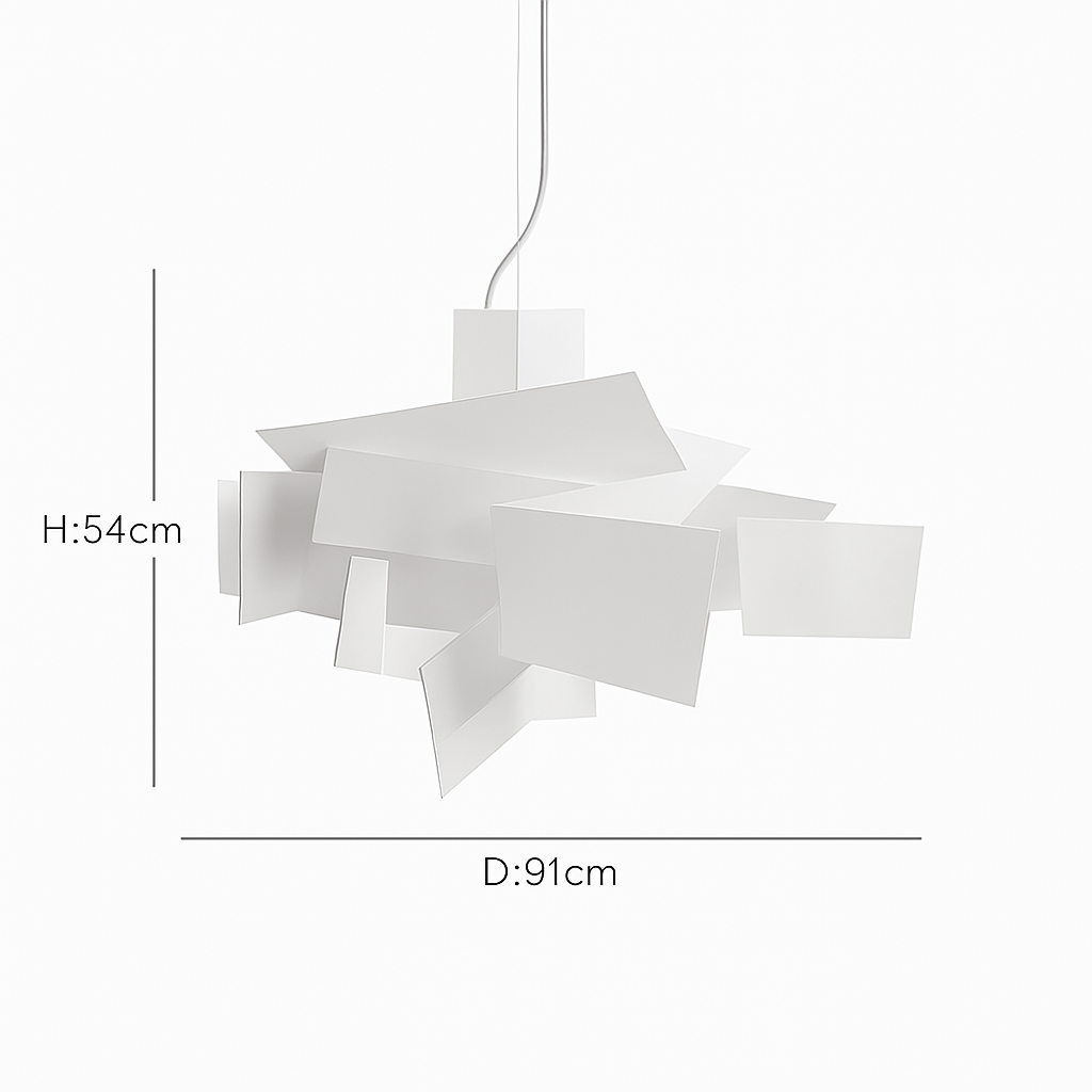 Suspension design LED avec plusieurs plaques colorées Italian Lofty
