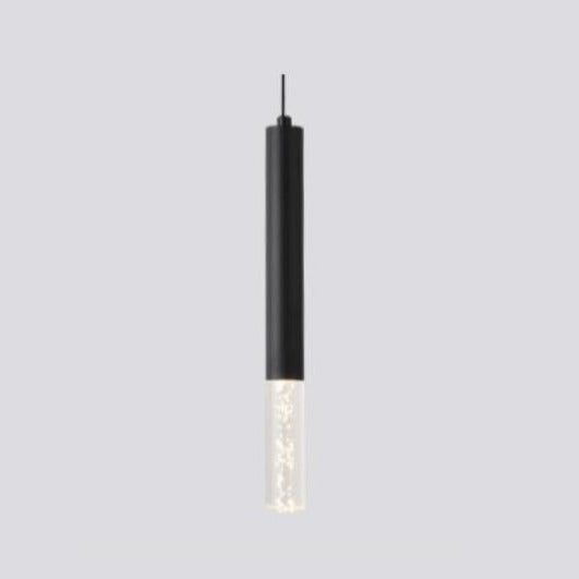 Suspension design LED cylindrique en métal et en verre Luisa