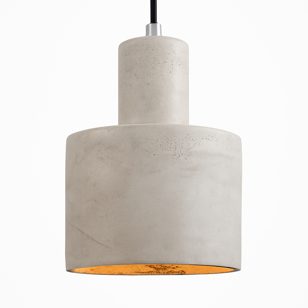 Suspension design LED en ciment (plusieurs formes)