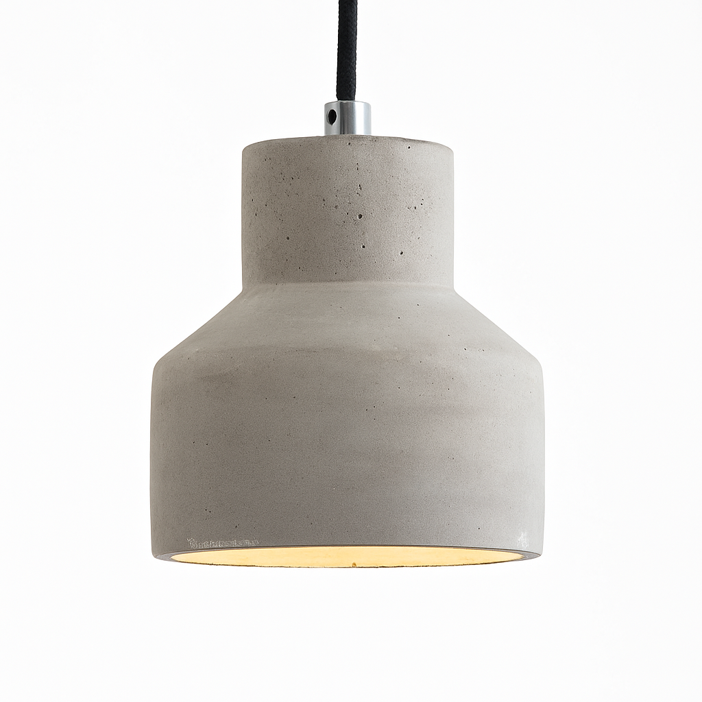 Suspension design LED en ciment (plusieurs formes)