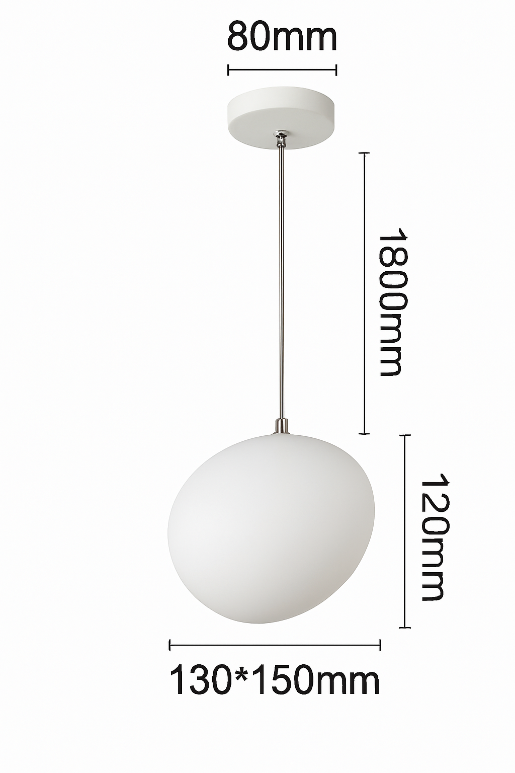 Suspension design LED en forme de bulle blanche Italian Design