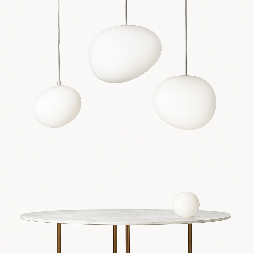 Suspension design LED en forme de bulle blanche Italian Design