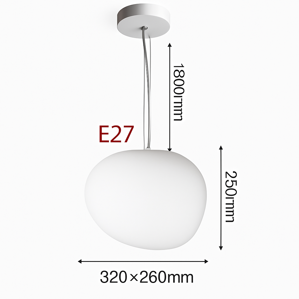 Suspension design LED en forme de bulle blanche Italian Design