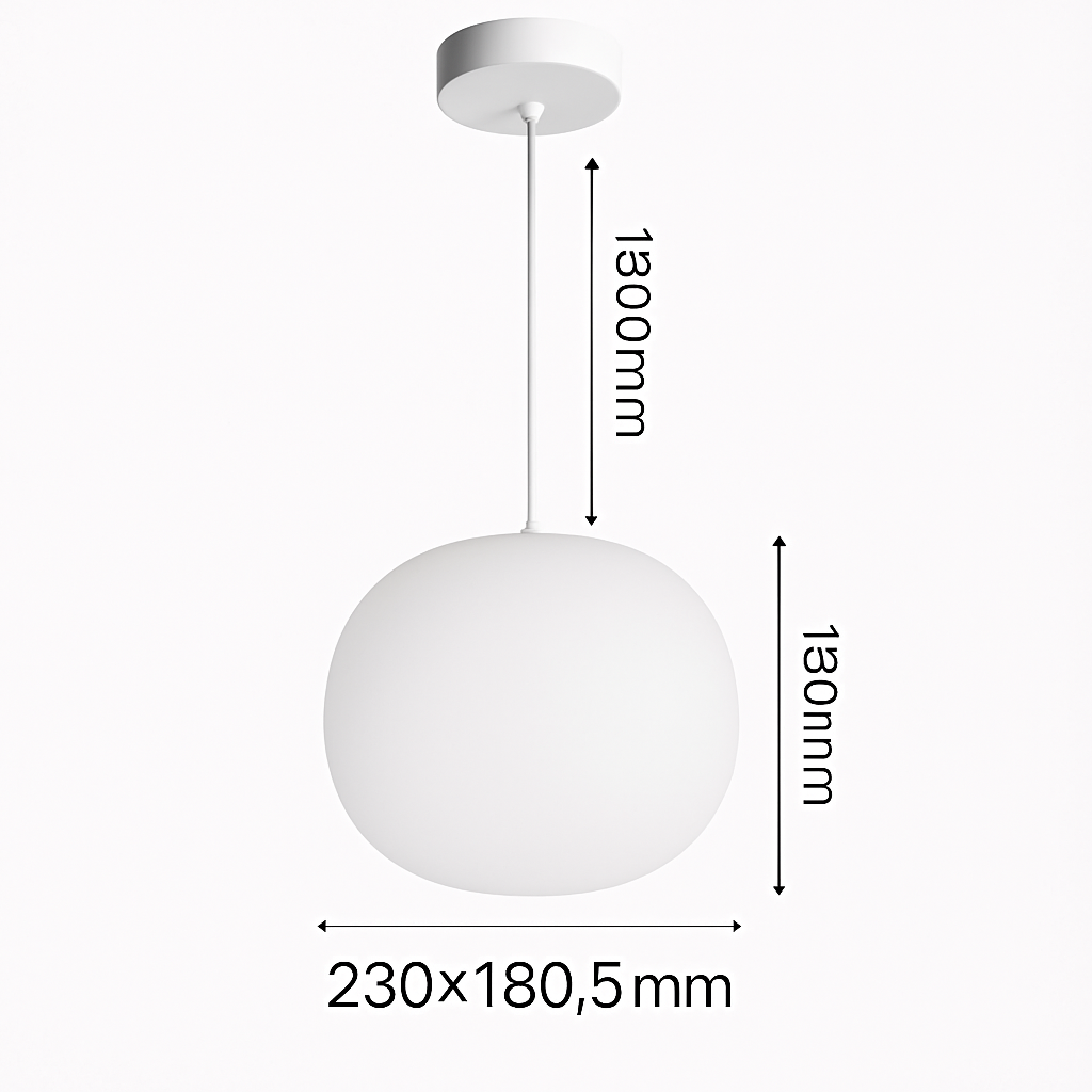 Suspension design LED en forme de bulle blanche Italian Design