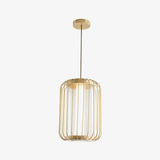 Suspension design LED en forme de cage métal Hall