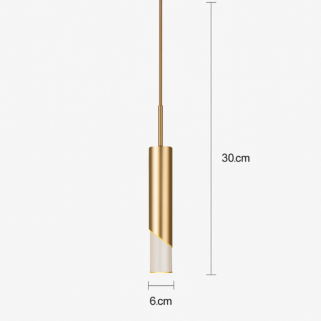 Suspension design à LED en métal style cylindre Loft