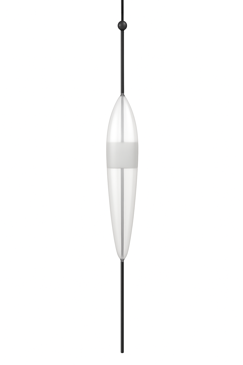 Suspension design LED en verre bleu de plusieurs formes