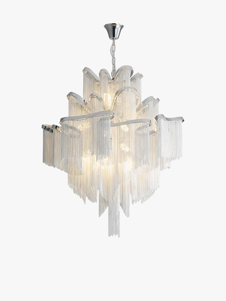 suspension design minimaliste avec pompon pour intérieur moderne