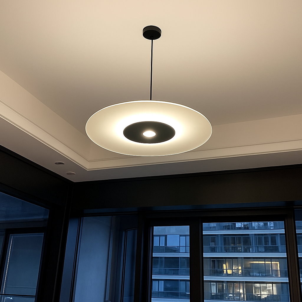 Suspension design minimaliste créative ronde