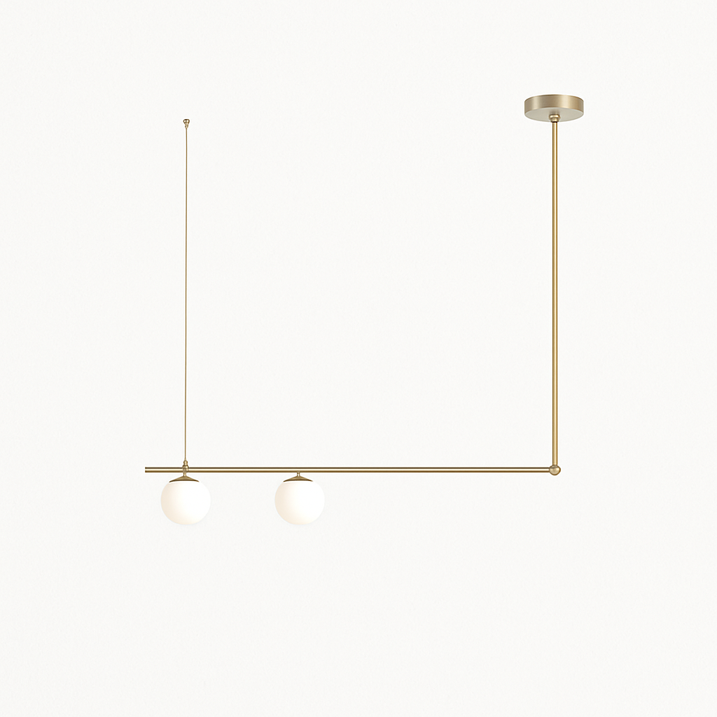 suspension design moderne avec boule de verre élégante