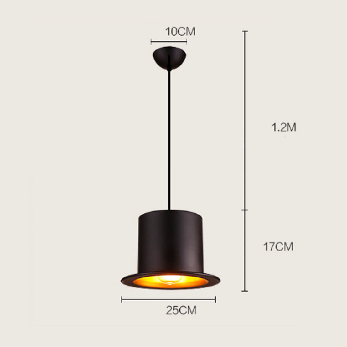 Suspension moderne en chapeau