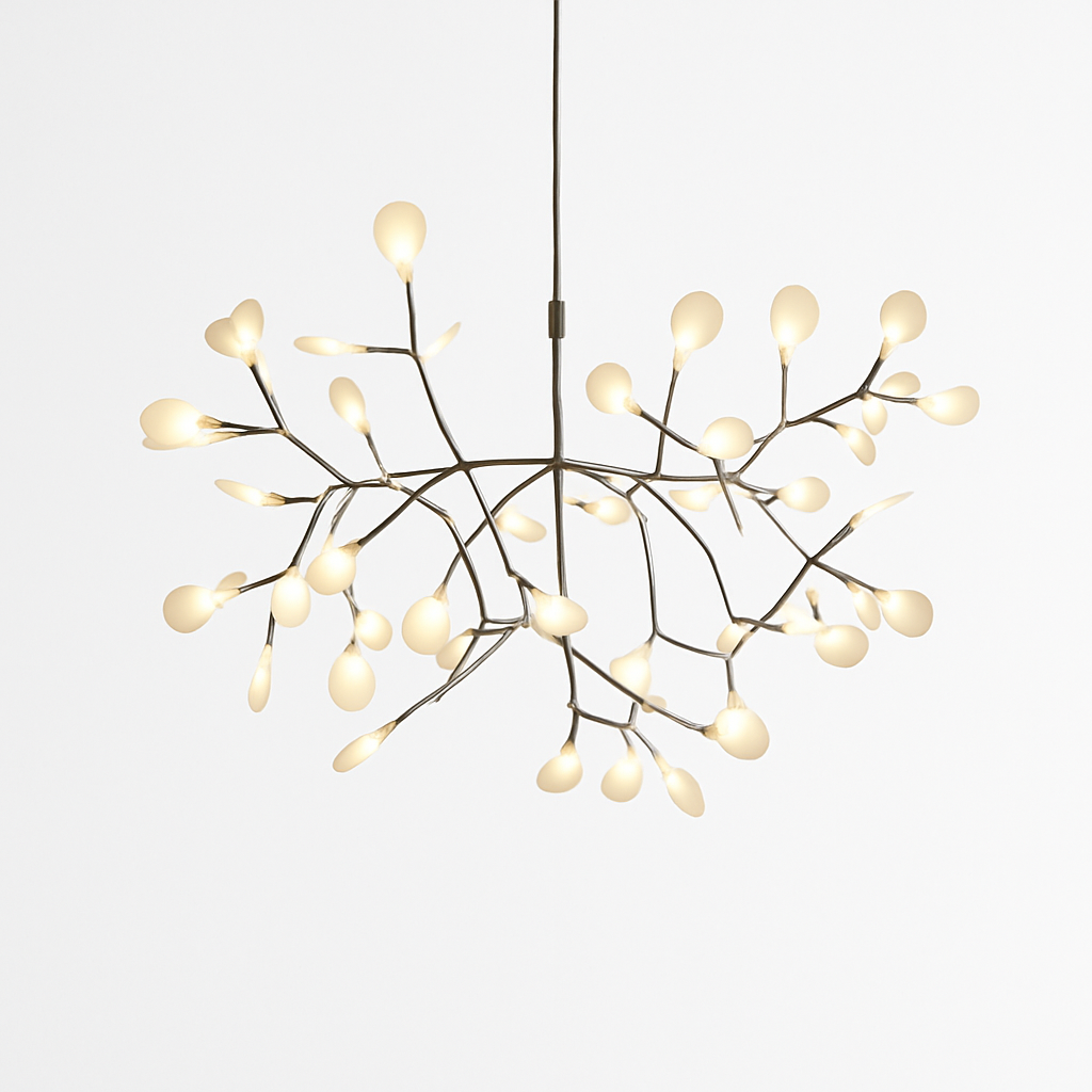 Suspension design moderne LED arbre couleur cuivré ou noir Home